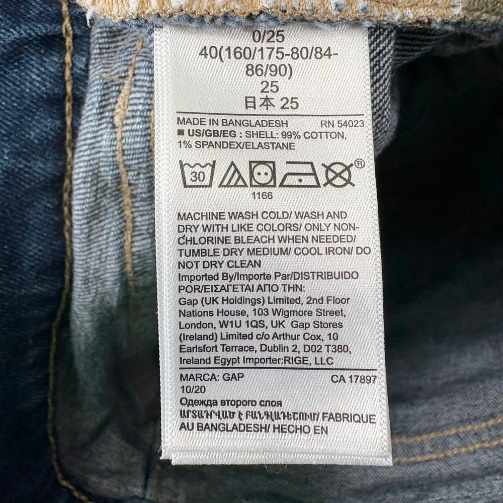GAP Bermuda Shorts Womens 0 Blue Dark Wash Stretch Denim 11 Inch Inseam Indie